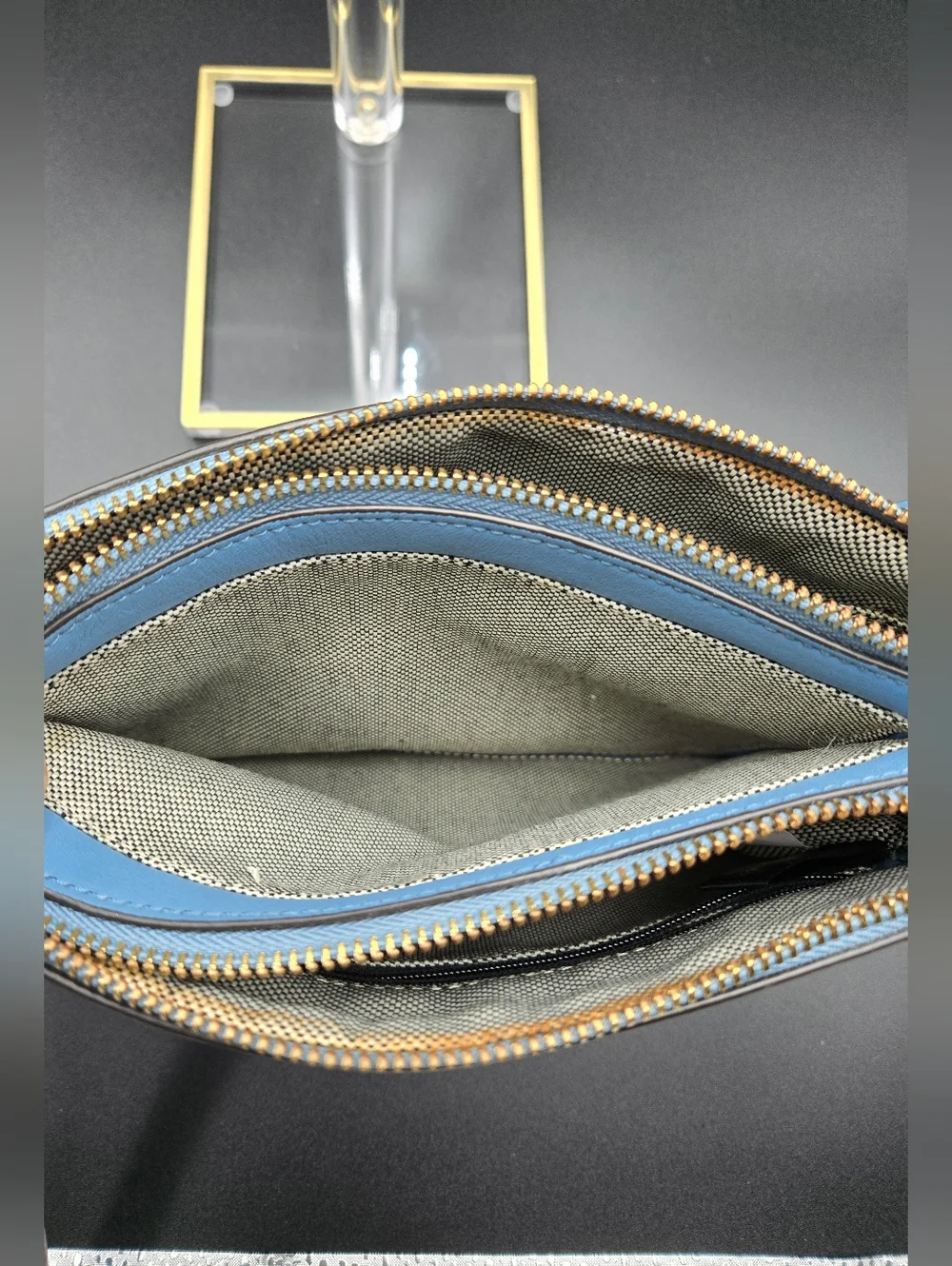 Vince Camuto‎ Gally Leather Crossbody Bag in Blue Heaven